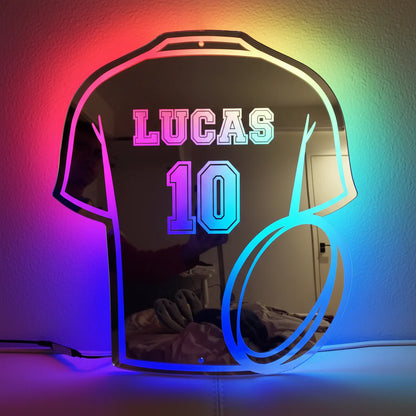 LumiRugby | Personalised LED Mirror Lamp Rugby